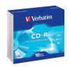 Verbatim CD-R 52x Slim Case (10) /43415/ Poklada  lacn Verbatim CD-R 52x Slim Case (10) /43415/