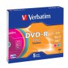 Verbatim DVD-R 16X COLOUR V SLIM OBALE (5) Poklada  lacn Verbatim DVD-R 16X COLOUR V SLIM OBALE (5)