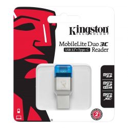 KINGSTON MOBILELITE DUO 3C USB 3.1/USB-C TAKA KARIET