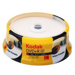 KODAK DVD+R 16X FULL PRINTABLE CAKE (25)