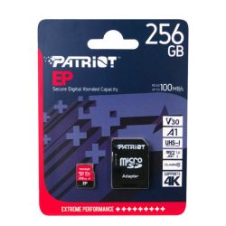 PATRIOT EP MICRO SDXC PAMčOV KARTA +ADAPTR 256GB CLASS 10 UHS-I U3 A1 V30 100/80 MB/S