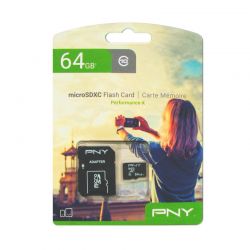 PNY PERFORMANCE-X MICRO SDXC 64GB + ADAPTER CLASS 10