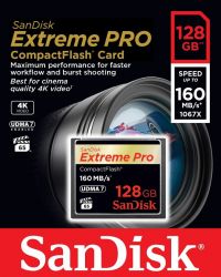 Sandisk COMPACT FLASH EXTREME PRO UDMA PAMčOV KARTA 160/150 MB/S 128GB