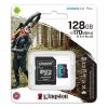 KINGSTON CANVAS GO PLUS MICRO SDXC 128GB + ADAPTER CLASS 10 UHS-I U3 A2 V30 170/90 MB/S Poklada  lacn KINGSTON CANVAS GO PLUS MICRO SDXC 128GB + ADAPTER CLASS 10 UHS-I U3 A2 V30 170/90 MB/S