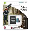 KINGSTON CANVAS GO PLUS MICRO SDXC 64GB + ADAPTER CLASS 10 UHS-I U3 A2 V30 170/70 MB/S Poklada  lacn KINGSTON CANVAS GO PLUS MICRO SDXC 64GB + ADAPTER CLASS 10 UHS-I U3 A2 V30 170/70 MB/S